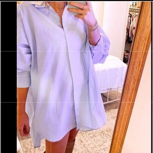 Zara poplin/boyfriend shirt-dress